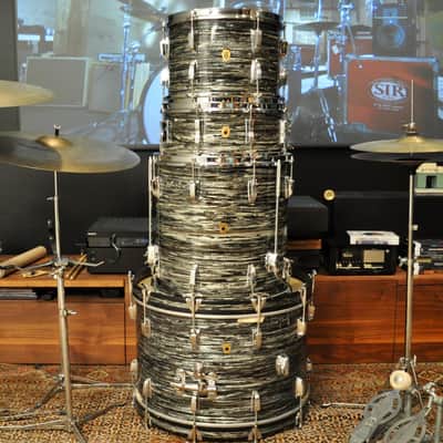 Ludwig Black Oyster Pearl Super Classic 1963-1964 image 3