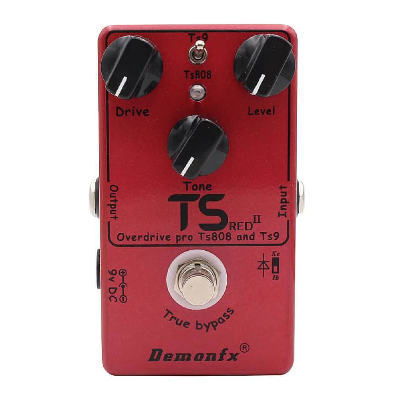 DemonFx Ts Red II Overdrive Electric Guitar Effect Pedal image 1