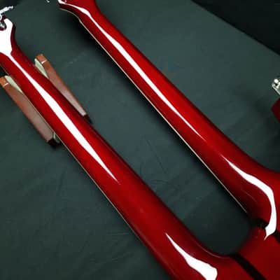 B.C. Rich Bich Legacy Double Neck 2009 Trans Red Made in Korea Rockfield Mafia pickups + OHSC image 18