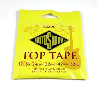 RotoSound  Top Tape Monel Flatwound Electric Guitar Strings RS200 Jazz 12-52