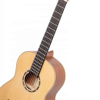 Ortega R121L-3/4 Family Series Spruce Top Mahogany Neck 3/4 Size Nylon 6-String Classical Acoustic Guitar w/Gig Bag For Left Hand Player image 7