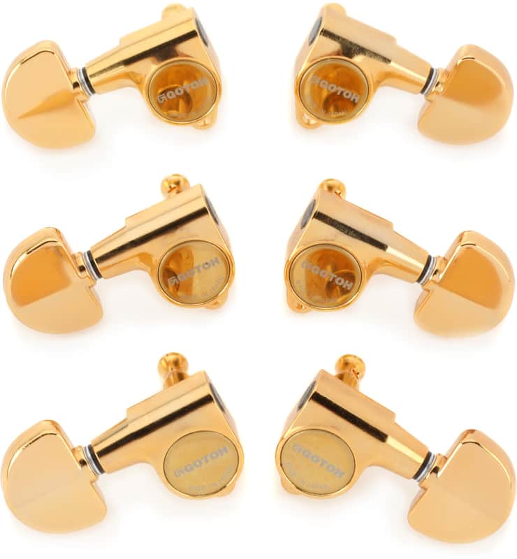 Gotoh SG301-20 Tuners - 3+3 Gold  Kidney Buttons image 1