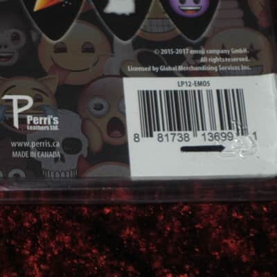 new in package (old stock) Perri's Leather Ltd. / Perri's LP12-EMO5 emoji Guitar Picks - Med Gauge - Celluloid Plastic, 351 shape - but slightly curved (LP12EMO5) image 19