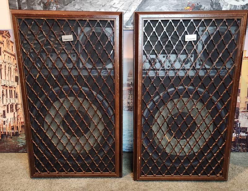 Sansui Sansui SP-Z6 Vintage Floor Speakers 80s - Walnut | Reverb