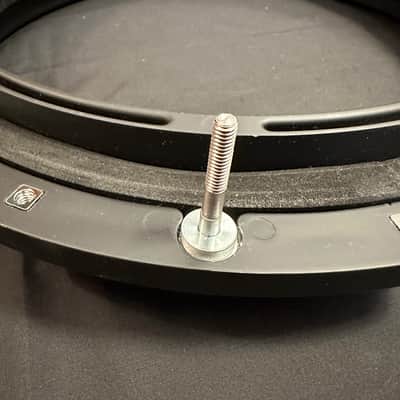 Hooplug 14" ABS Snare Hoop Ring (black) w/EXTRA RIM, BOLTS, & HEAD-NEAR MINT image 6