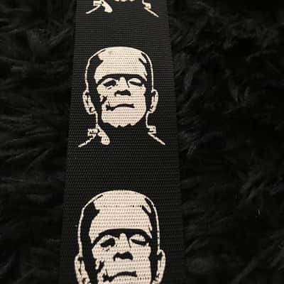 Yak Pak RARE Frankenstein guitar strap 2005 - Black/white image 5