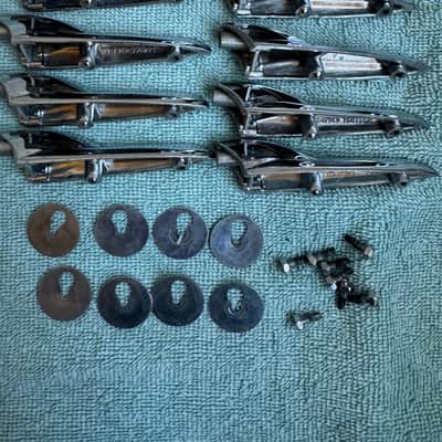 Premier Lot of 8 Vintage Floor Tom Drum Lugs - Spacing 1 7/16” 70s - Chrome image 8