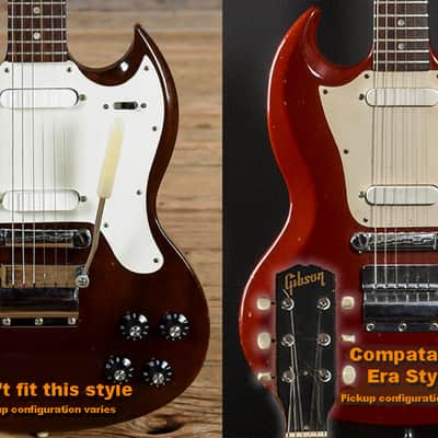 Gibson Melody Maker SG 1965 1966 1967 No Bevel Thin Parchment Pickguard Mini Humbuckers image 8