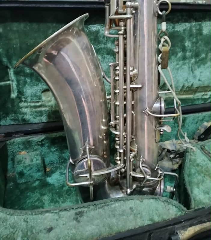 Rare Vintage F. Gras Alto Saxophone – Paris/Lille c.1927 – Silver Plated French image 1