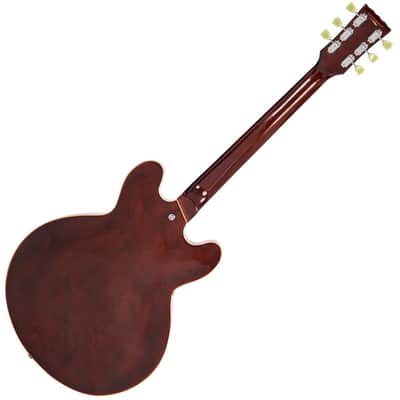 Vintage VSA500 ReIssued Semi Acoustic Guitar Left Hand, Walnut image 2