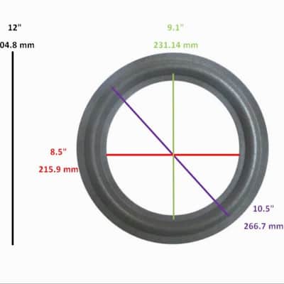 LASE (2) Two 12" Foam Speaker Surrounds w/ Speaker Repair Re-foam Instruction & Glue image 2
