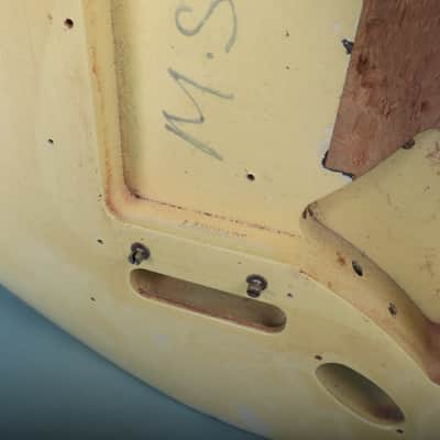 1994 Fender USA Stratocaster Guitar Body Vintage White image 10