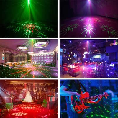 Party Lights Dj Disco Lights, Strobe Stage Light Sound Activated Laser Llights Projector with Remote Control for Parties Bar Birthday Wedding Holiday Event Live Show Xmas Decorations Lights image 7