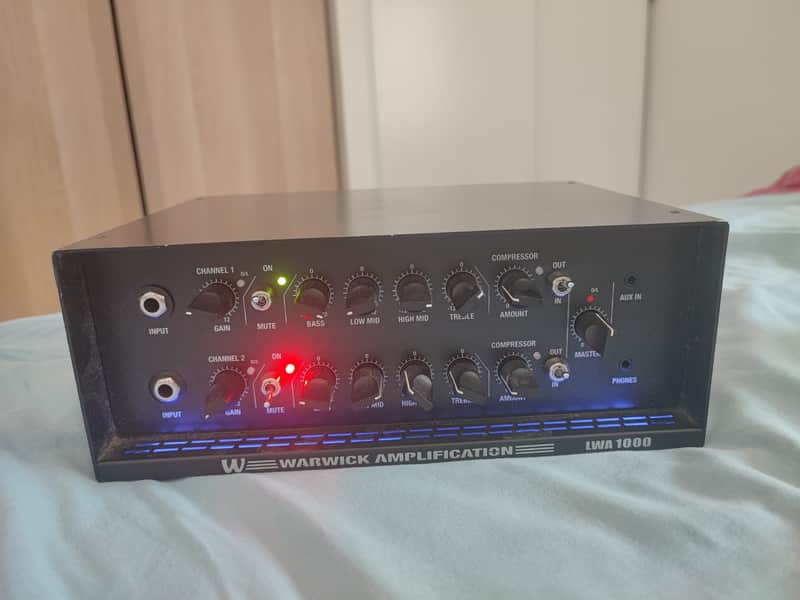 Warwick LWA 1000 Watt 2-Channel Bass Head 2010s - Black image 1