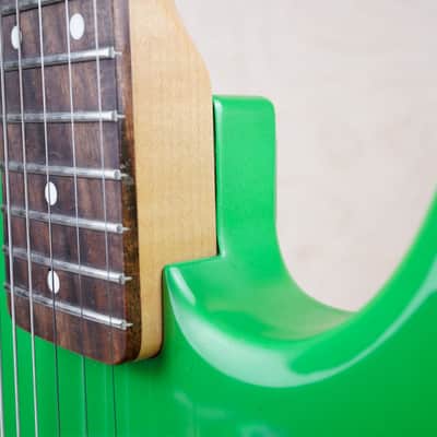 B.C. Rich Warlock WG-035 Mini Guitar 1990's Lime Green Made in Japan MIJ w/ Bag image 21