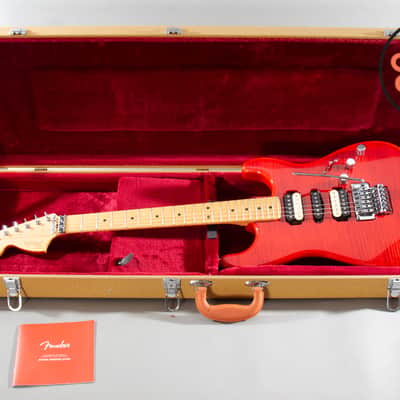 2020 Fender Japan MIJ Michiya Haruhata Stratocaster Trans Pink Flame Top Tweed HSC image 2