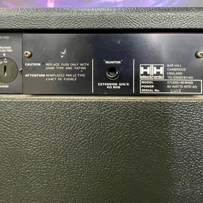 HH Electronic Studio-60 Bass “Bass Baby” 60W MOS-FET Combo c.1980s – Made in England imagen 8