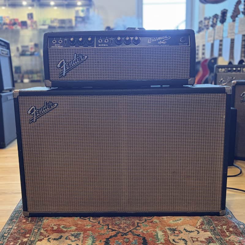 1967 Fender Bassman with Matching Fender Bassman 2X12 Cabinet image 1