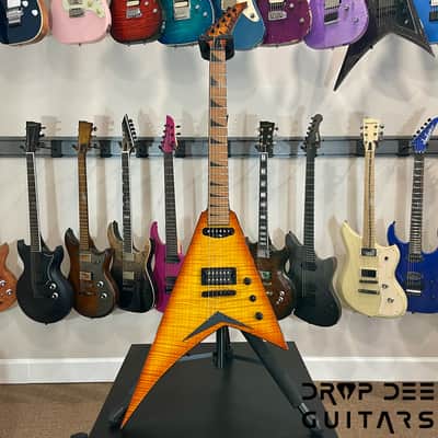 Jackson Custom Shop Randy Rhoads HS Electric Guitar w/ Case-Amber Lager Burst image 2