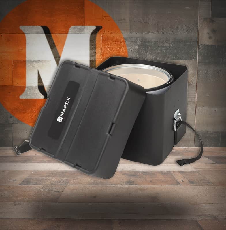Mapex 14 In. Snare Drum Case Black Molded Plastic Case With Mapex Logo (MPC217) image 1