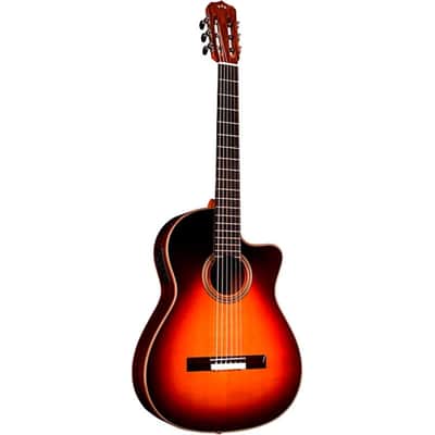 Cordoba Fusion Orchestra CE Crossover Classical Acoustic-Electric Guitar - Teardrop Sunburst image 2