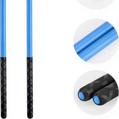 5A Nylon Drumsticks for Drum Set Light Durable Plastic Exercise ANTI-SLIP Handles Drum Sticks for Adults Musical Instrument Percussion Accessories Blue image 3
