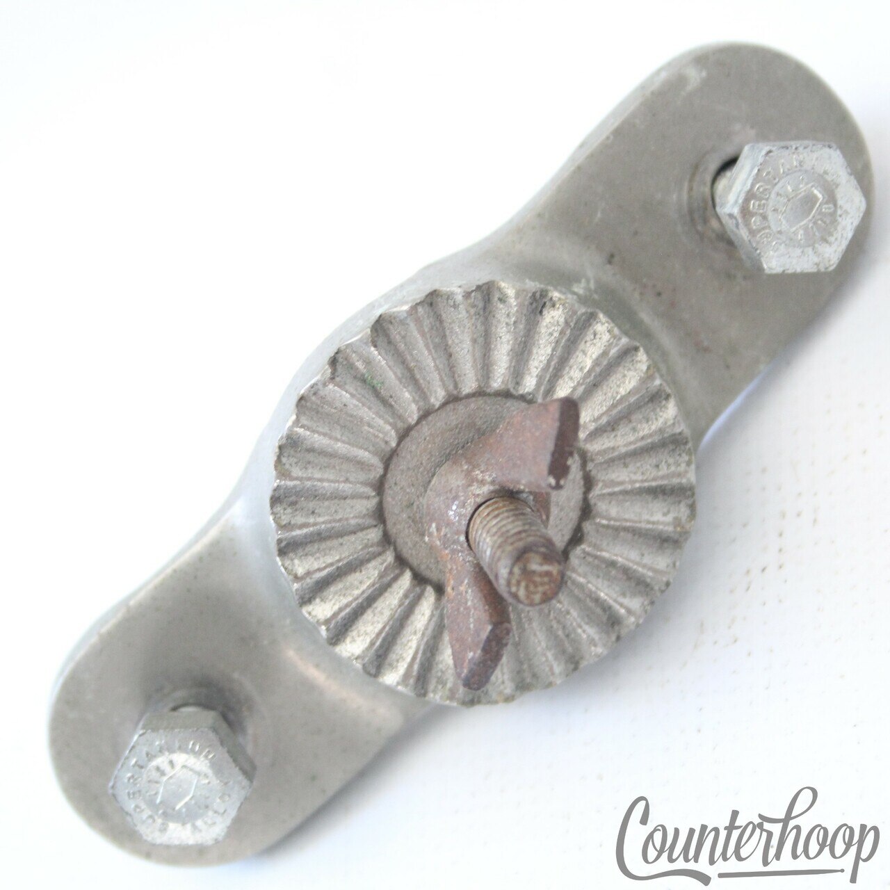 Leedy 2-Hole Tom Mount Bracket Part for Ratchet Clamp-On Vintage 30s USA Nickel* — main photograph