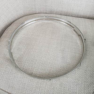 Slingerland 15" 8 Lug Nickel Over Brass Stick Saver Hoop 1950s-60s image 10