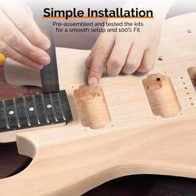 Glarry DIY GST HH Pickup Electric Guitar Kit image 5