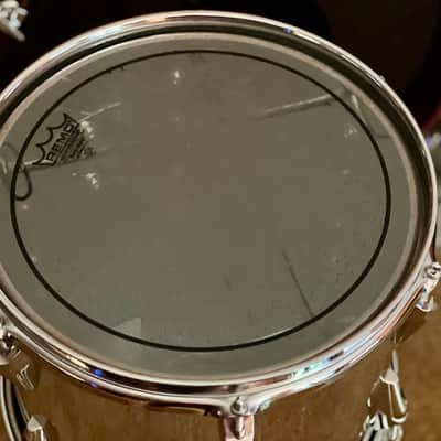 REMO Acousticon R Series 12x10" Rack Tom Drum w/Pinstripe head 1990s - Chrome Quadura wrap image 4