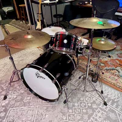 Gretsch Marquee 10/12/16/22" 4pc Shell Pack with 8" Tom 2010s - Black with Zildjian Cymbal Set image 3