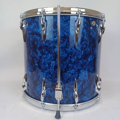 Premier 20,12,16" Blue Pearl Drum Set 3Ply Birch+Die-Cast-Rims Vintage 60s#54 UK image 23