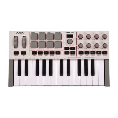 Akai MPK Mini IV Compact MIDI Keyboard & Pad Controller White image 1