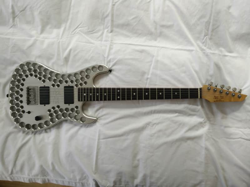 Abel Axe Strat-type body with holes  1994 - 1996 Silver image 1