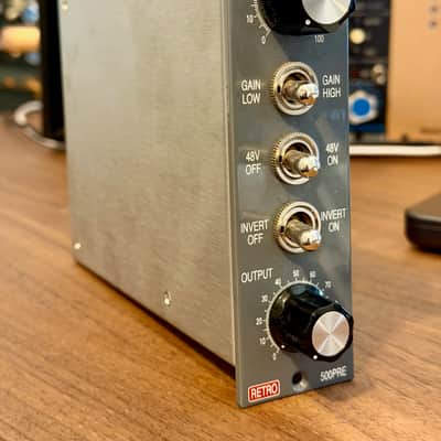 Retro Instruments 500PRE 500 Series Tube Mic Preamp Module 2019 - Gray image 5