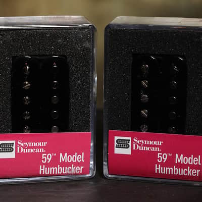 Seymour Duncan Vintage Blues Humbucker Pickup Set 4 Conductor BLACK image 1