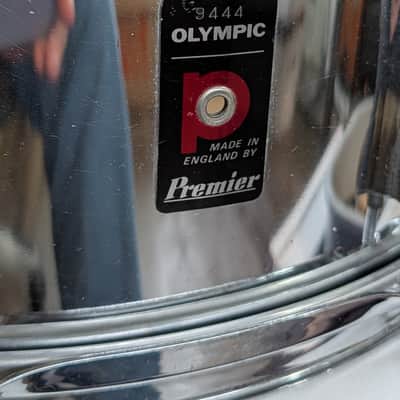 1970S Premier 5x14 Olympic Steel Snare Drum, Chrome, New Heads Snare Wire & Lugs. image 5