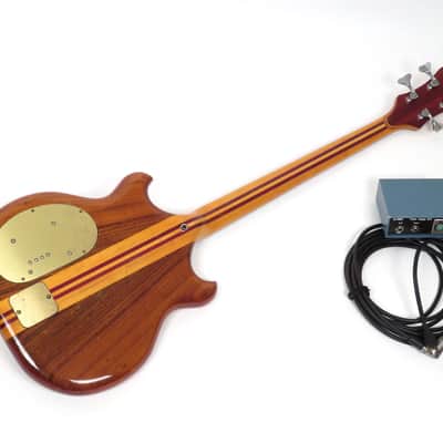 1977 Alembic Series I SSB Short Scale Bass - Figured Koa - Power Supply Included Stanley Clarke image 3