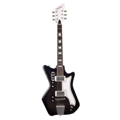 Airline Guitars Jetsons 2P FM Charcoal Flame image 7