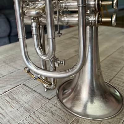 Antique Cornet “Omnia Vincent” New York Retailer Silver Plate c.1890s — Player Restorable image 2