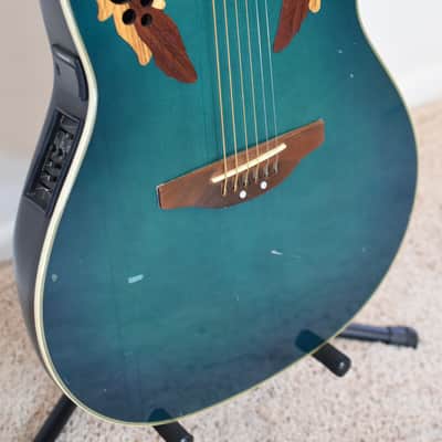 Ovation Celebrity CS-257 - Blue Transparent Burst - w/ OHSC image 4