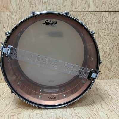 Ludwig LC663S Striped Copper Phonic 6.5x14" 10-Lug Snare Drum 2025 - Present - Striped Copper image 4