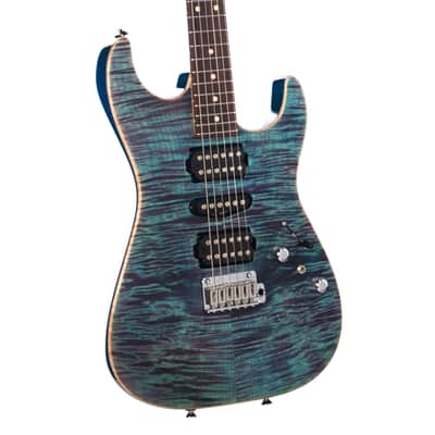 Tom Anderson Drop Top - Sheer Ultraviolet Blue with Binding - Custom Boutique Electric Guitar - NEW! image 2