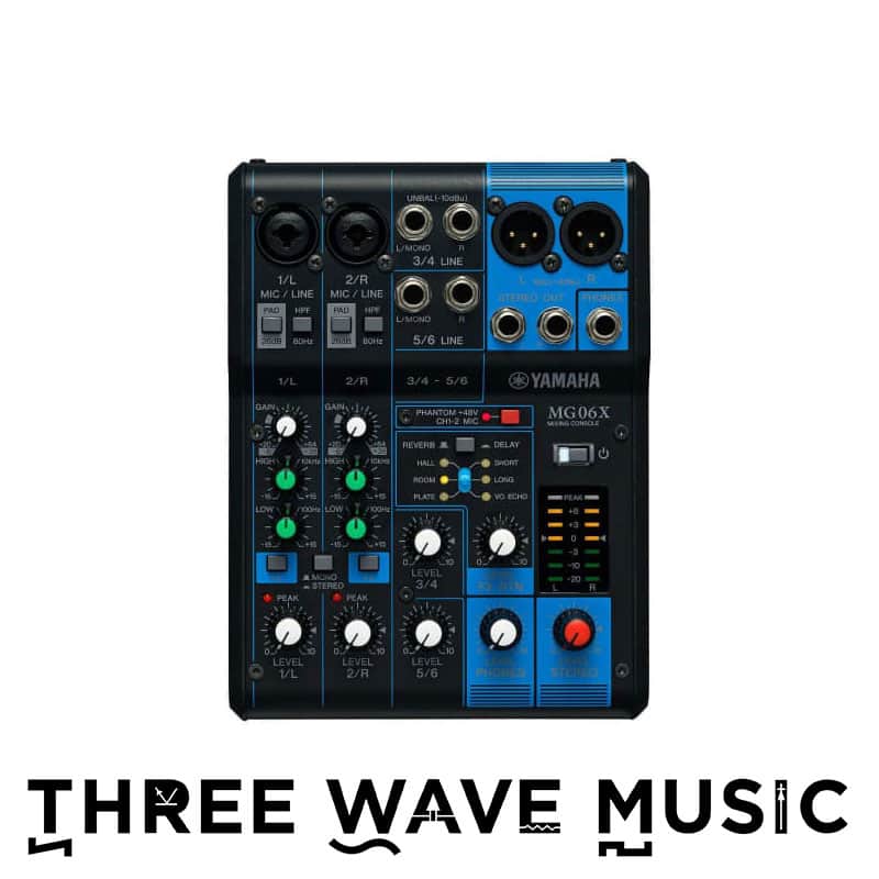 Yamaha MG06X - 6-Channel Analog Mixer with Effects [Three Wave Music] image 1