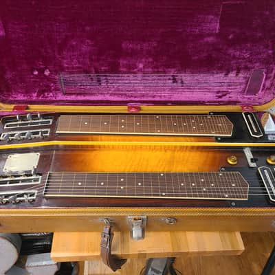 1939 Gibson 8/7 Grande Console Dual Neck Steel Guitar Sunburst image 1