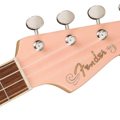 Fender Fullerton Jazzmaster Uke, Walnut Fingerboard, Tortoiseshell Pickguard - Shell Pink image 8
