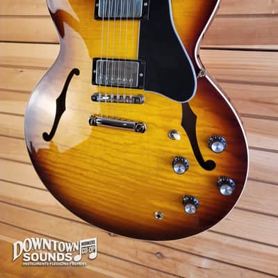 Gibson ES-335 Figured Semi-Hollow Electric Guitar with Gibson Hard Case - Iced Tea image 3