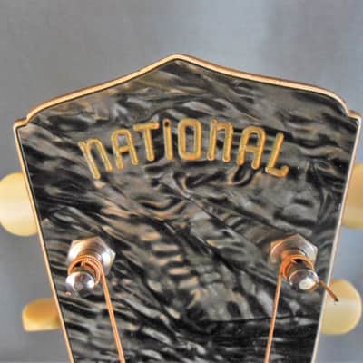 1937 National ''Exploding Palm Tree'' Tricone Square Neck Resonator Guitar image 4