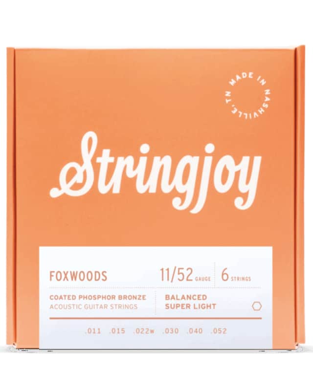 Stringjoy Foxwoods | Super Light Gauge (11-52) Coated Phosphor Bronze Acoustic Guitar Strings image 1