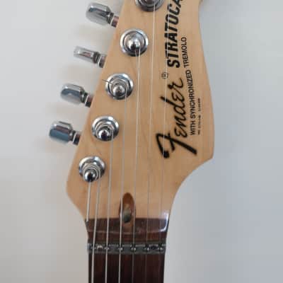 Vintage 1989 Fender Standard Series Stratocaster Kahler 2520 Traditional Fulcrum Tremolo & Nut Original Fender Logo Case Strap Locks Wow image 10